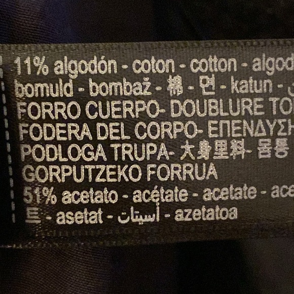 NWT. Massimo Dutti Navy Blue Textured Jacket with Golden Buttons. Size S. - Picture 12 of 14